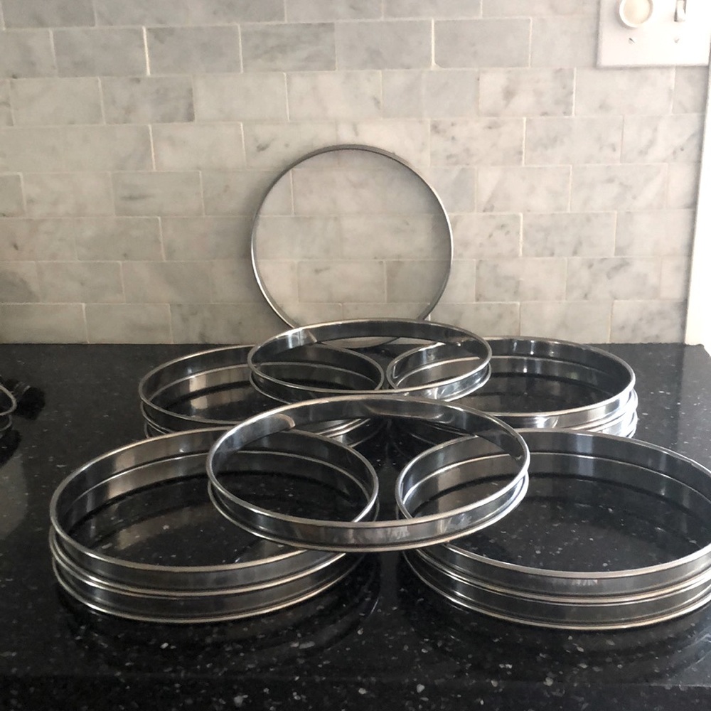 9” 22cm French Stainless Steel Tart Rings